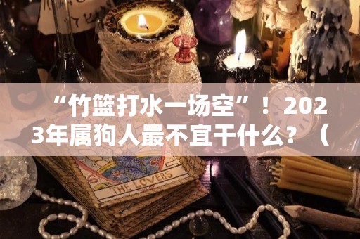 “竹篮打水一场空”！2023年属狗人最不宜干什么？（属狗的人在2023年的运势怎么样）