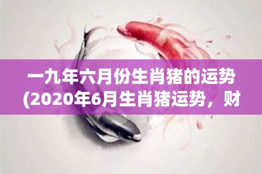 一九年六月份生肖猪的运势(2020年6月生肖猪运势，财运快速上升，事业有进展)