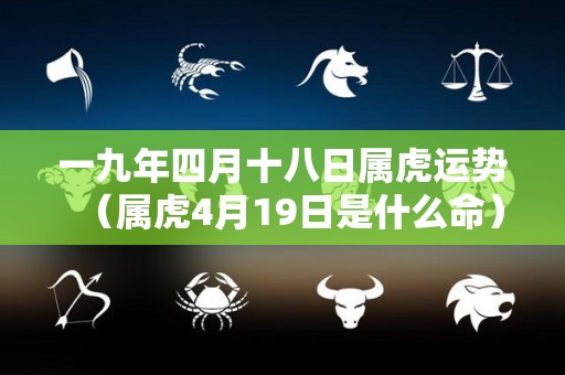 一九年四月十八日属虎运势（属虎4月19日是什么命）