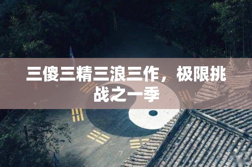 三傻三精三浪三作，极限挑战之一季
