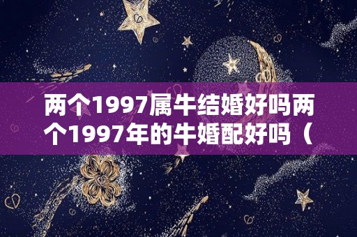 两个1997属牛结婚好吗两个1997年的牛婚配好吗（两个97属牛的人结婚好吗）
