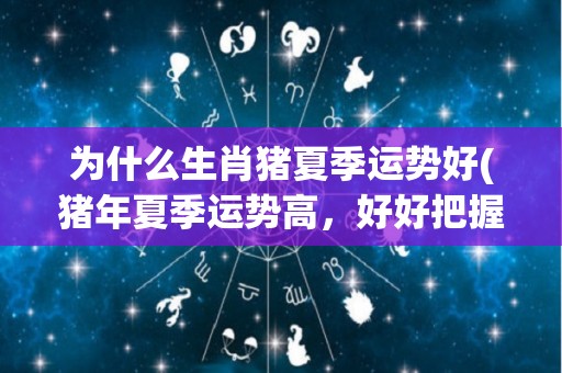 为什么生肖猪夏季运势好(猪年夏季运势高，好好把握机遇！)
