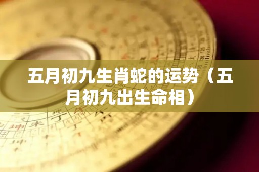 五月初九生肖蛇的运势（五月初九出生命相）