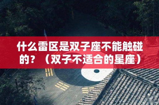 什么雷区是双子座不能触碰的？（双子不适合的星座）