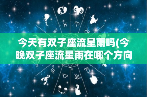 今天有双子座流星雨吗(今晚双子座流星雨在哪个方向)