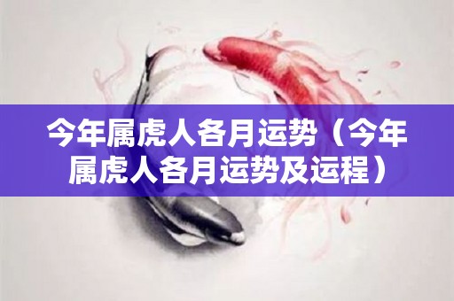 今年属虎人各月运势（今年属虎人各月运势及运程）