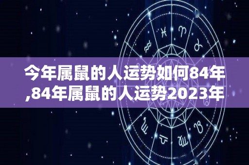 今年属鼠的人运势如何84年,84年属鼠的人运势2023年，83年命中有吉星“岁驾”进账