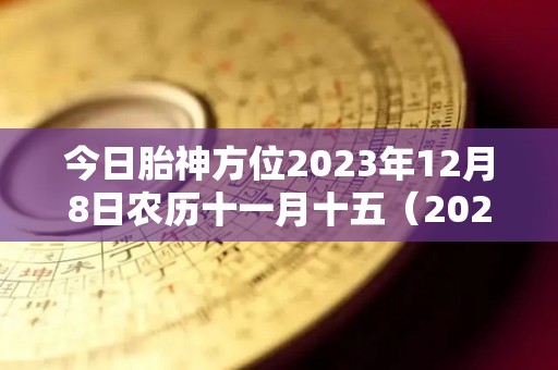 今日胎神方位2023年12月8日农历十一月十五（2021年今日胎神查询）