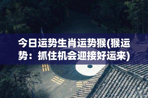 今日运势生肖运势猴(猴运势：抓住机会迎接好运来)