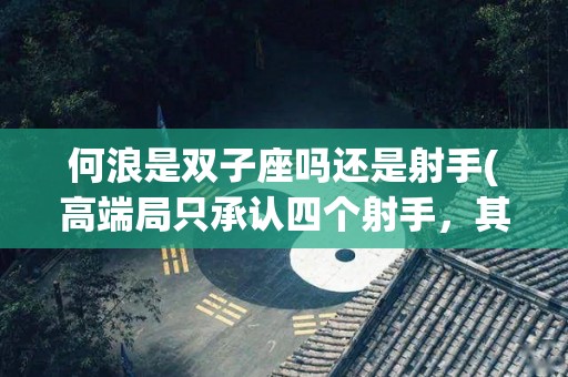 何浪是双子座吗还是射手(高端局只承认四个射手，其他射手是否克级)