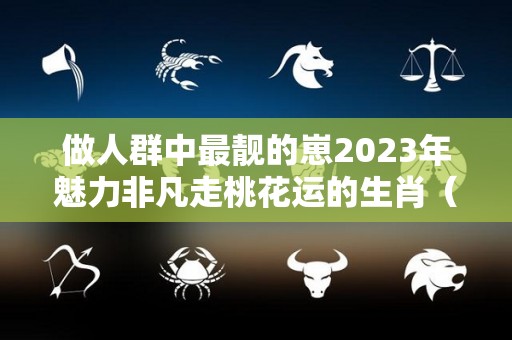 做人群中最靓的崽2023年魅力非凡走桃花运的生肖（未来三年桃花运）