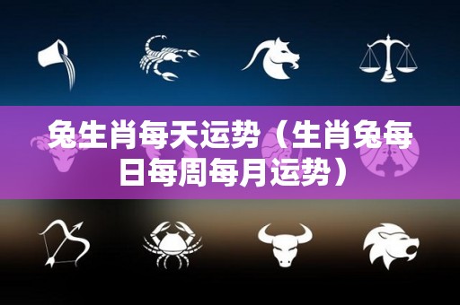 兔生肖每天运势（生肖兔每日每周每月运势）