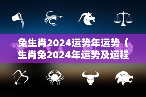 兔生肖2024运势年运势（生肖兔2024年运势及运程）