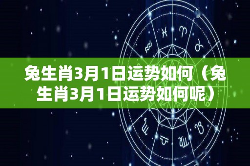 兔生肖3月1日运势如何（兔生肖3月1日运势如何呢）