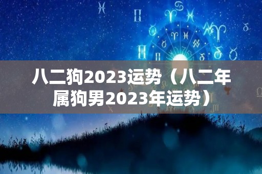 八二狗2023运势（八二年属狗男2023年运势）