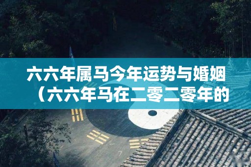 六六年属马今年运势与婚姻（六六年马在二零二零年的运）