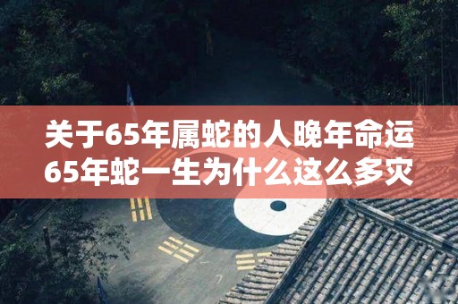 关于65年属蛇的人晚年命运65年蛇一生为什么这么多灾难的信息