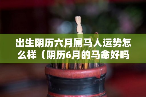 出生阴历六月属马人运势怎么样（阴历6月的马命好吗）