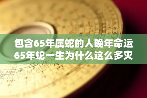 包含65年属蛇的人晚年命运65年蛇一生为什么这么多灾难的词条