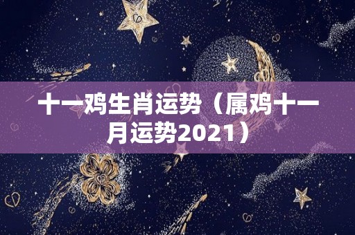 十一鸡生肖运势（属鸡十一月运势2021）