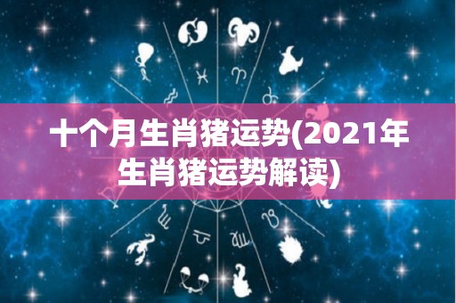 十个月生肖猪运势(2021年生肖猪运势解读)