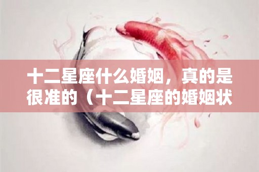 十二星座什么婚姻，真的是很准的（十二星座的婚姻状况）