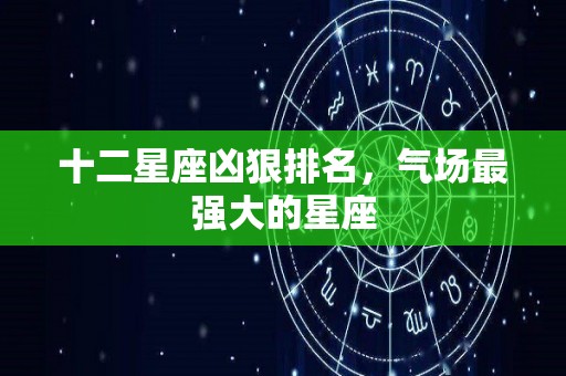 十二星座凶狠排名，气场最强大的星座