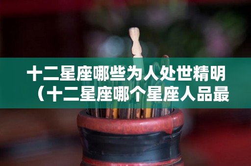 十二星座哪些为人处世精明（十二星座哪个星座人品最好）