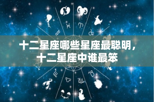 十二星座哪些星座最聪明，十二星座中谁最笨