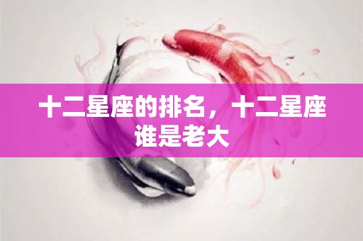 十二星座的排名，十二星座谁是老大