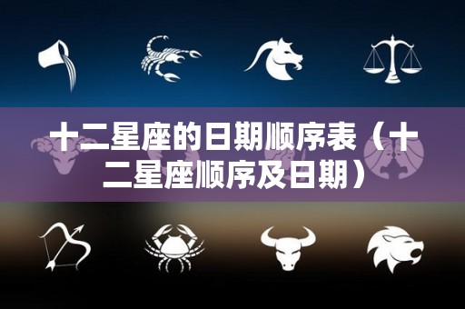 十二星座的日期顺序表（十二星座顺序及日期）