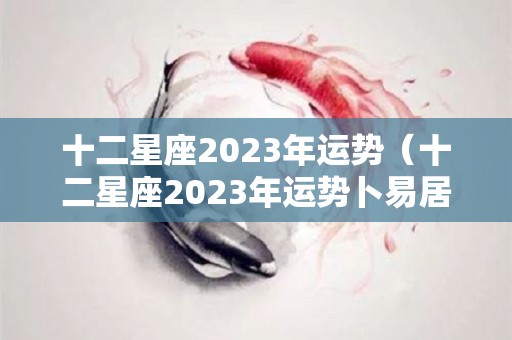 十二星座2023年运势（十二星座2023年运势卜易居）
