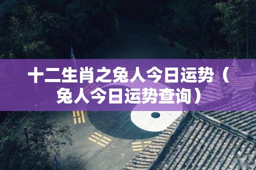 十二生肖之兔人今日运势（兔人今日运势查询）
