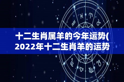 十二生肖属羊的今年运势(2022年十二生肖羊的运势展望)