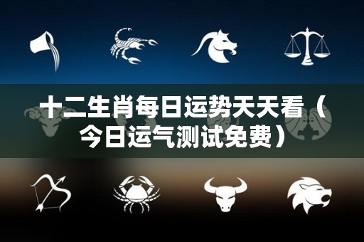 十二生肖每日运势天天看（今日运气测试免费）