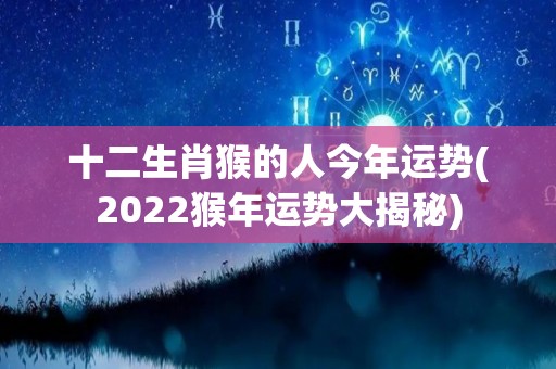 十二生肖猴的人今年运势(2022猴年运势大揭秘)