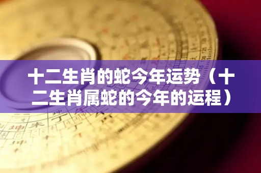 十二生肖的蛇今年运势（十二生肖属蛇的今年的运程）