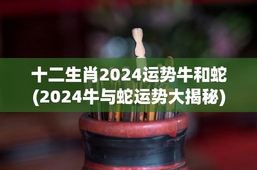 十二生肖2024运势牛和蛇(2024牛与蛇运势大揭秘)