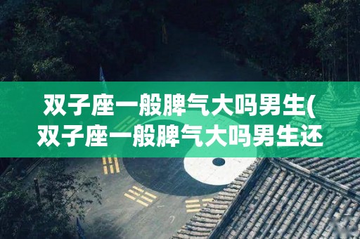 双子座一般脾气大吗男生(双子座一般脾气大吗男生还是女生)