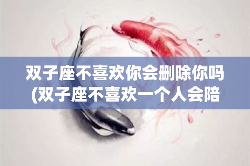 双子座不喜欢你会删除你吗(双子座不喜欢一个人会陪她聊天吗)