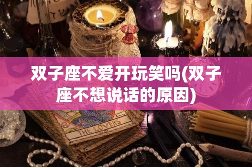 双子座不爱开玩笑吗(双子座不想说话的原因)