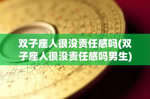 双子座人很没责任感吗(双子座人很没责任感吗男生)