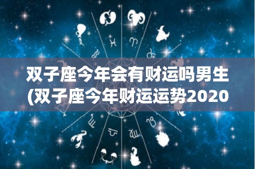 双子座今年会有财运吗男生(双子座今年财运运势2020)
