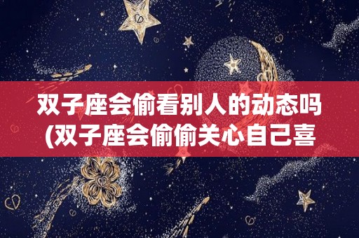 双子座会偷看别人的动态吗(双子座会偷偷关心自己喜欢的人么)