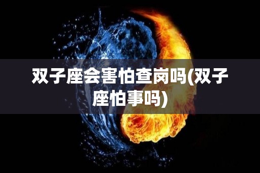 双子座会害怕查岗吗(双子座怕事吗)