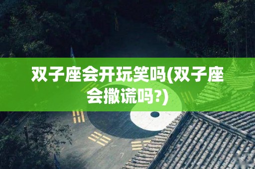 双子座会开玩笑吗(双子座会撒谎吗?)