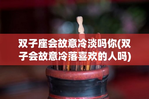 双子座会故意冷淡吗你(双子会故意冷落喜欢的人吗)