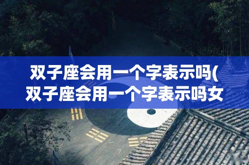 双子座会用一个字表示吗(双子座会用一个字表示吗女生)