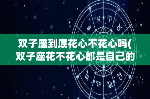 双子座到底花心不花心吗(双子座花不花心都是自己的选择)