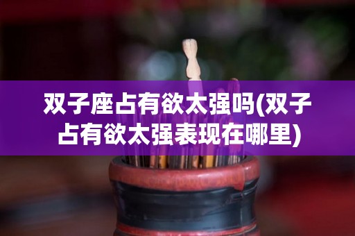 双子座占有欲太强吗(双子占有欲太强表现在哪里)